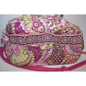 Vera Bradley Pink Pasley Duffle Bag Weekender Travel Overnight